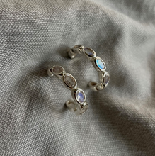 Load image into Gallery viewer, Shine Hoops | Labradorite & Silver