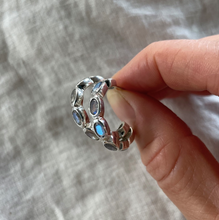 Load image into Gallery viewer, Shine Hoops | Labradorite & Silver