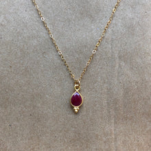 Load image into Gallery viewer, Rise Necklace | Ruby | Gold or Silver