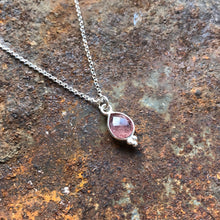 Load image into Gallery viewer, Rise Necklace | Cranberry Quartz & Silver