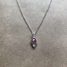 Load image into Gallery viewer, Rise Necklace | Cranberry Quartz & Silver