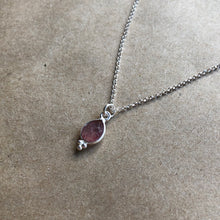 Load image into Gallery viewer, Rise Necklace | Cranberry Quartz & Silver
