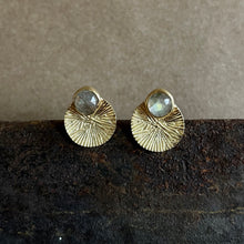 Load image into Gallery viewer, Dìon Earrings | Labradorite & Gold