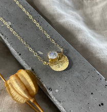 Load image into Gallery viewer, Dìon Necklace | Rainbow Moonstone & Gold