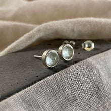Load image into Gallery viewer, Realm Studs | Green Amethyst & Silver