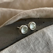 Load image into Gallery viewer, Realm Studs | Green Amethyst & Silver