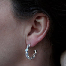 Load image into Gallery viewer, Shine Hoops | Moonstone & Silver
