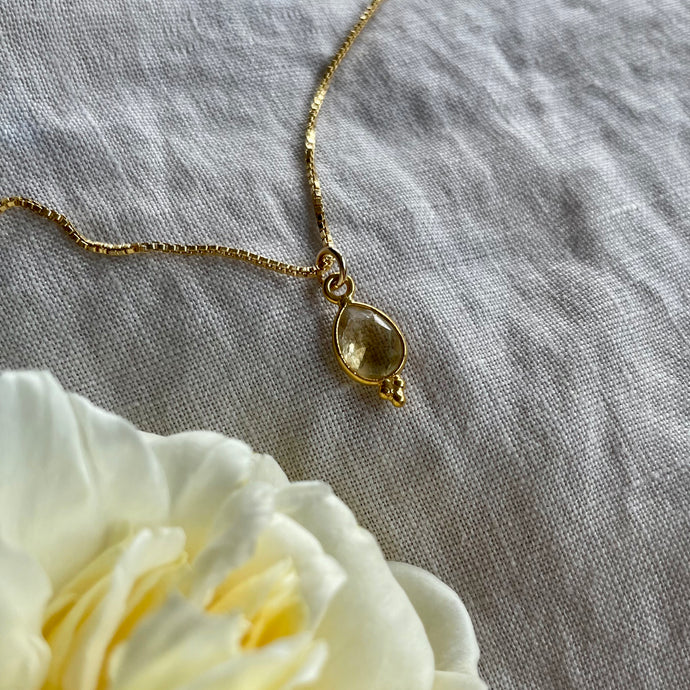 Rise Necklace | Citrine & Gold