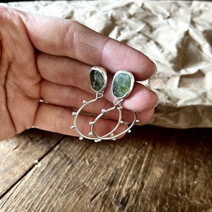 Grow Earrings | Moss Aquamarine