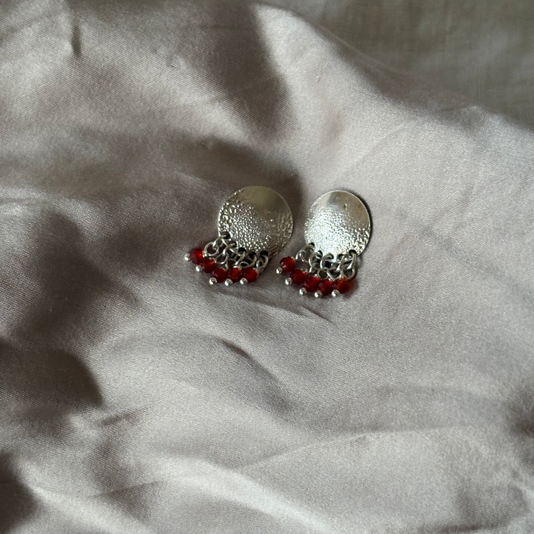 Rustica Studs | Hessonite Garnet & Silver