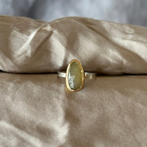 Yellow Sapphire | MIxed Metal | size 7