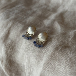 Rustica Studs | Sapphire & Silver