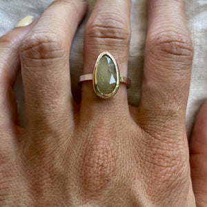 Yellow Sapphire | MIxed Metal | size 7