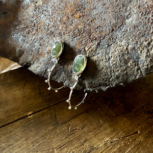 Grow Earrings | Moss Aquamarine