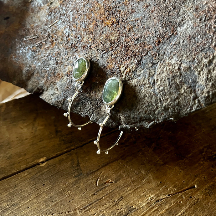 Grow Earrings | Moss Aquamarine