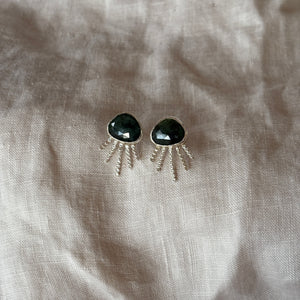 Radiate Studs | Silver & Emerald