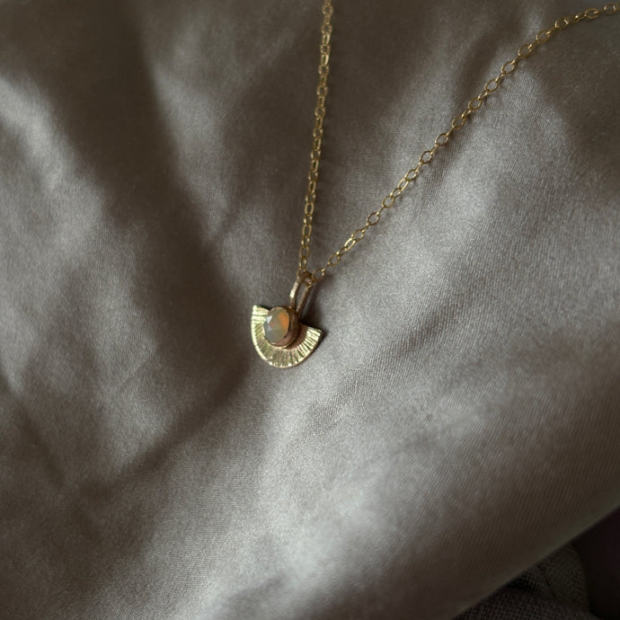 Raya Necklace | Opal & Gold