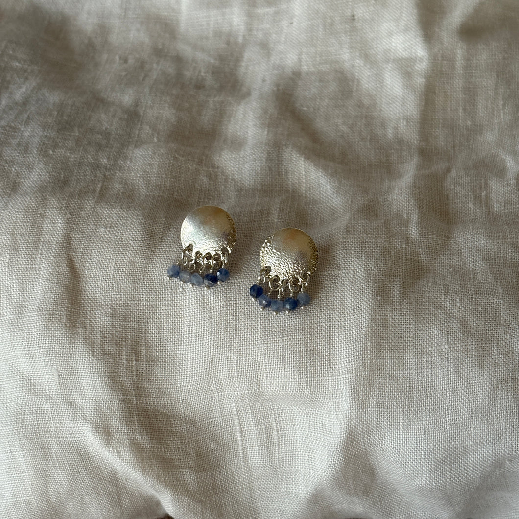 Rustica Studs | Sapphire & Silver