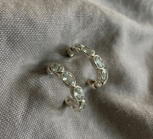 Load image into Gallery viewer, Shine Hoops | Green Amethyst &amp; Silver