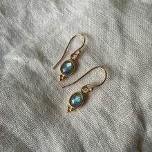 Load image into Gallery viewer, Lūma Earrings | Labradorite &amp; Gold