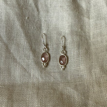Load image into Gallery viewer, Lūma Earrings | Cranberry Quartz &amp; Silver