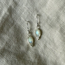 Load image into Gallery viewer, Lūma Earrings | Rainbow Moonstone &amp; Silver