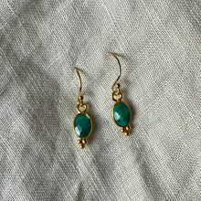 Load image into Gallery viewer, Lūma Earrings | Emerald &amp; Gold