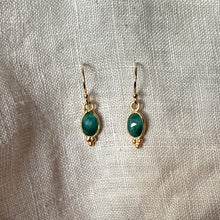 Load image into Gallery viewer, Lūma Earrings | Emerald &amp; Gold