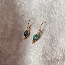 Load image into Gallery viewer, Lūma Earrings | Emerald &amp; Gold