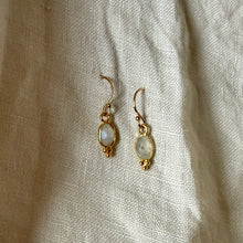 Load image into Gallery viewer, Lūma Earrings | Rainbow Moonstone &amp; Gold