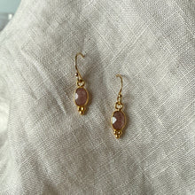 Load image into Gallery viewer, Lūma Earrings | Cranberry Quartz &amp; Gold