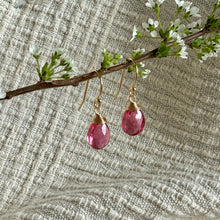 Load image into Gallery viewer, Ava Earrings | Pink Tourmaline Quartz