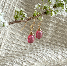 Load image into Gallery viewer, Ava Earrings | Pink Tourmaline Quartz