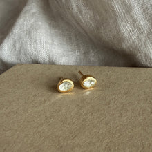 Load image into Gallery viewer, Skye Studs | Aquamarine &amp; Gold