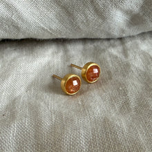Load image into Gallery viewer, Realm Studs | Orange Sunstone &amp; Gold