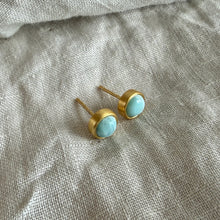 Load image into Gallery viewer, Realm Studs | Larimar &amp; Gold