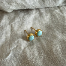 Load image into Gallery viewer, Realm Studs | Larimar &amp; Gold