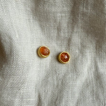 Load image into Gallery viewer, Realm Studs | Orange Sunstone &amp; Gold