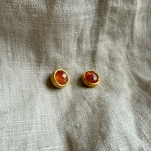 Load image into Gallery viewer, Realm Studs | Orange Sunstone &amp; Gold