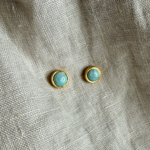 Load image into Gallery viewer, Realm Studs | Larimar &amp; Gold