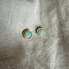 Load image into Gallery viewer, Realm Studs | Larimar &amp; Gold