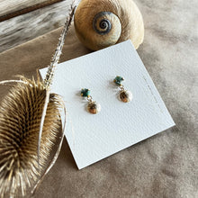 Load image into Gallery viewer, Raw Emerald Grow Earrings