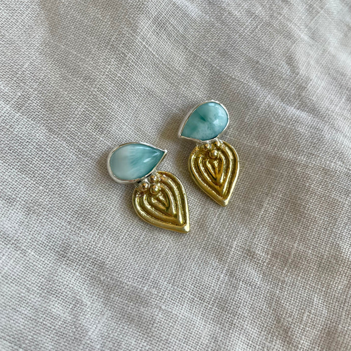 Meta Earrings | Larimar