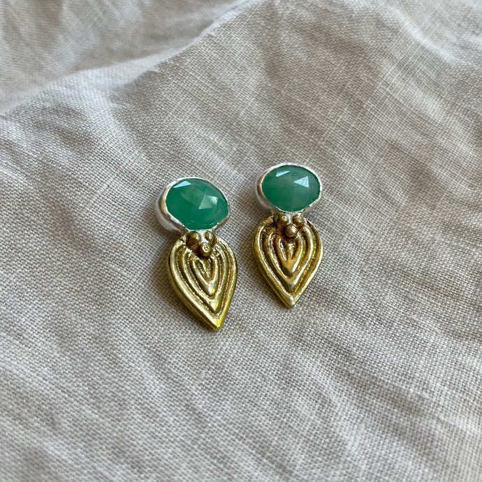 Meta Earrings | Emerald