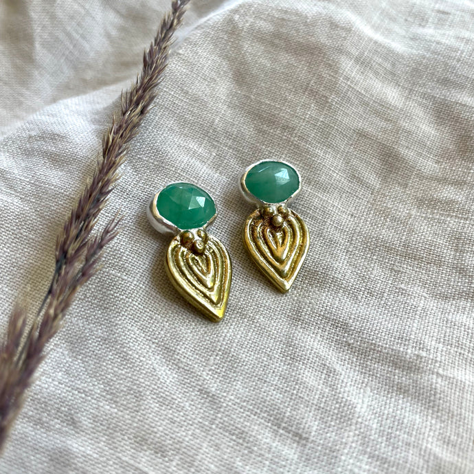 Meta Earrings | Emerald