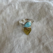 Load image into Gallery viewer, Larimar Meta Ring | Mixed Metal | size 11