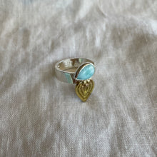 Load image into Gallery viewer, Larimar Meta Ring | Mixed Metal | size 11