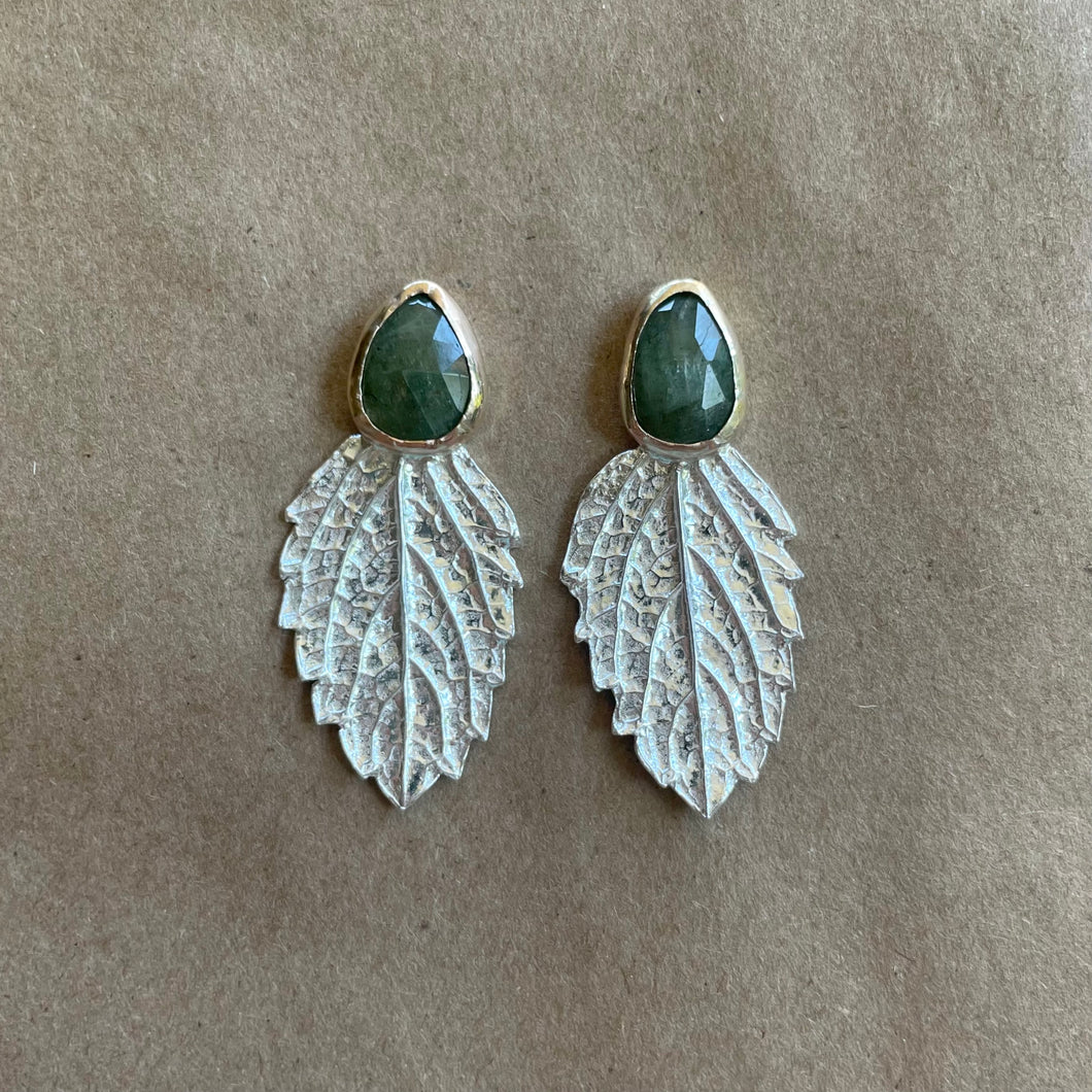 Thrive Earrings | Lemon Balm & Green Aquamarine