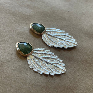 Thrive Earrings | Lemon Balm & Green Aquamarine