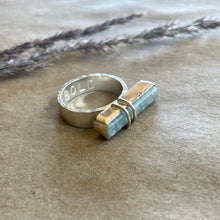 Load image into Gallery viewer, Raw Kyanite Statement Ring | Mixed Metal | size 11